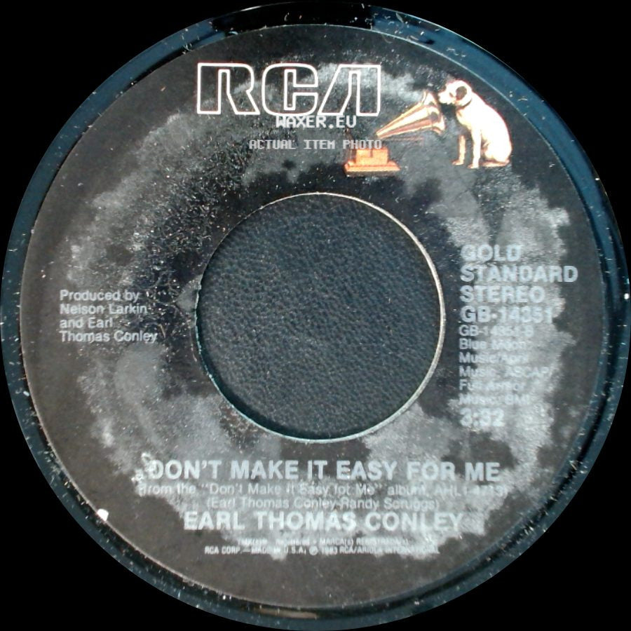 Earl Thomas Conley - Nobody Falls Like A Fool / Don't Make It Easy For Me side B