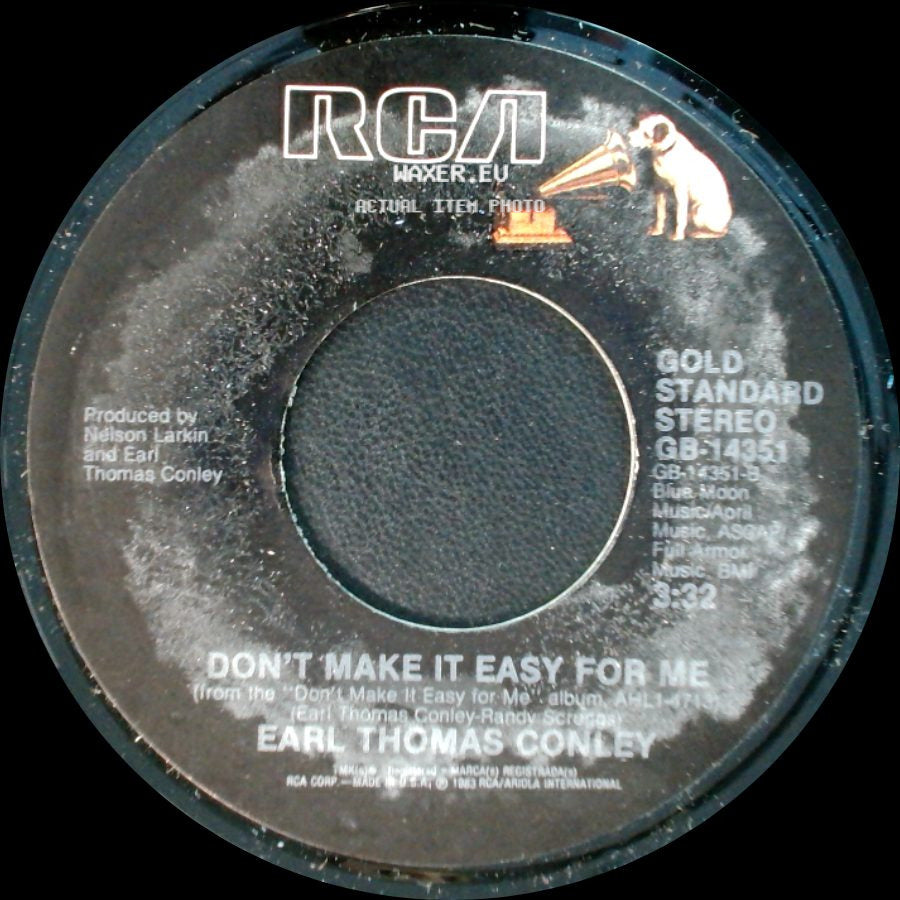Earl Thomas Conley - Nobody Falls Like A Fool / Don't Make It Easy For Me side B