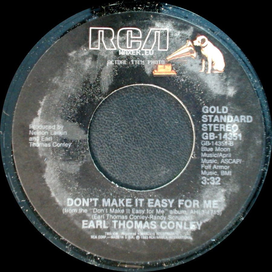 Earl Thomas Conley - Nobody Falls Like A Fool / Don't Make It Easy For Me side B
