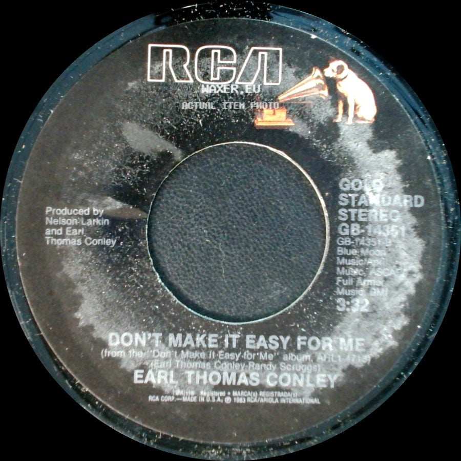 Earl Thomas Conley - Nobody Falls Like A Fool / Don't Make It Easy For Me side B