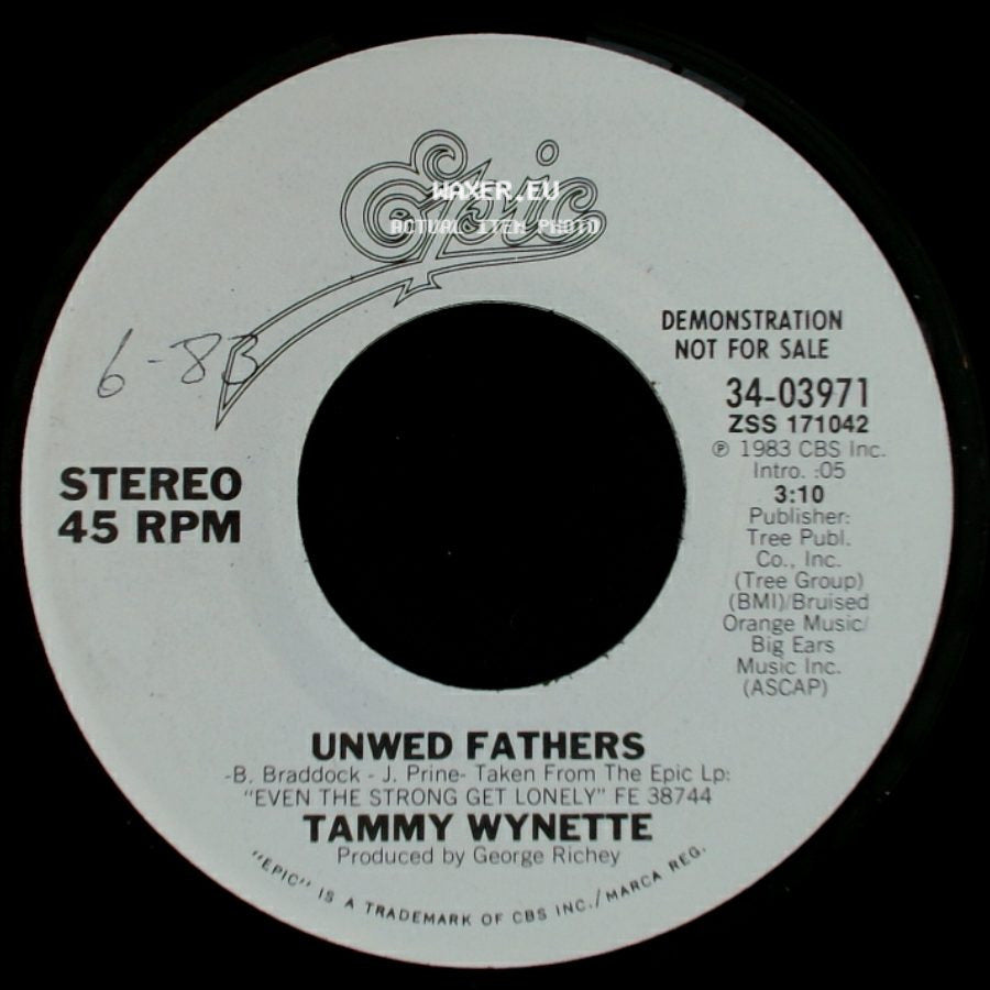 Tammy Wynette - Unwed Fathers / Unwed Fathers side A