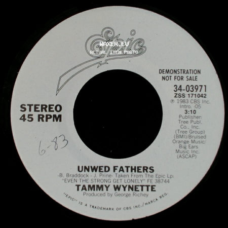 Tammy Wynette - Unwed Fathers / Unwed Fathers side B