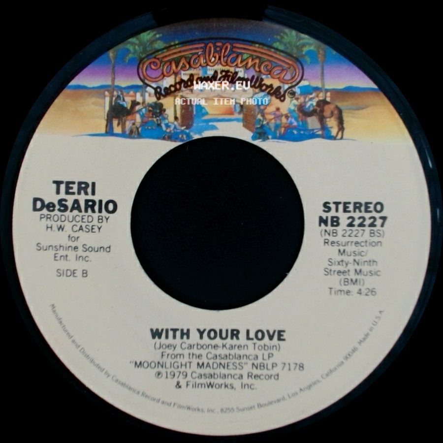 Teri Desarlo With K.C. / Teri Desario - Yes, I'm Ready / With Your Love side B