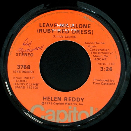 Helen Reddy - Leave Me Alone (Ruby Red Dress) / The Old Fashioned Way side A