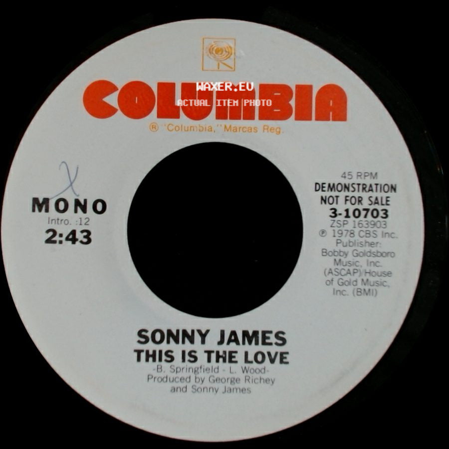 Sonny James - This Is The Love / This Is The Love side A