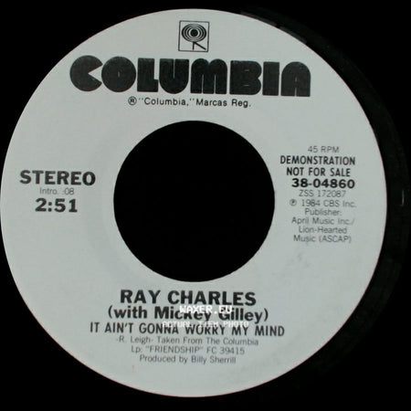 Ray Charles (With Mickey Gilley) - It Ain't Gonna Worry My Mind / It Ain't Gonna Worry My Mind side A