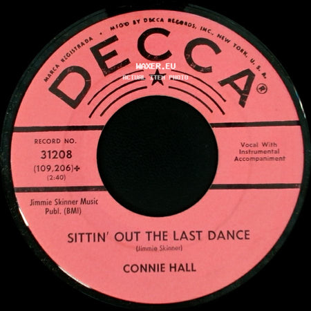 Connie Hall - Sleep, Baby, Sleep / Sittin' Out The Last Dance side B