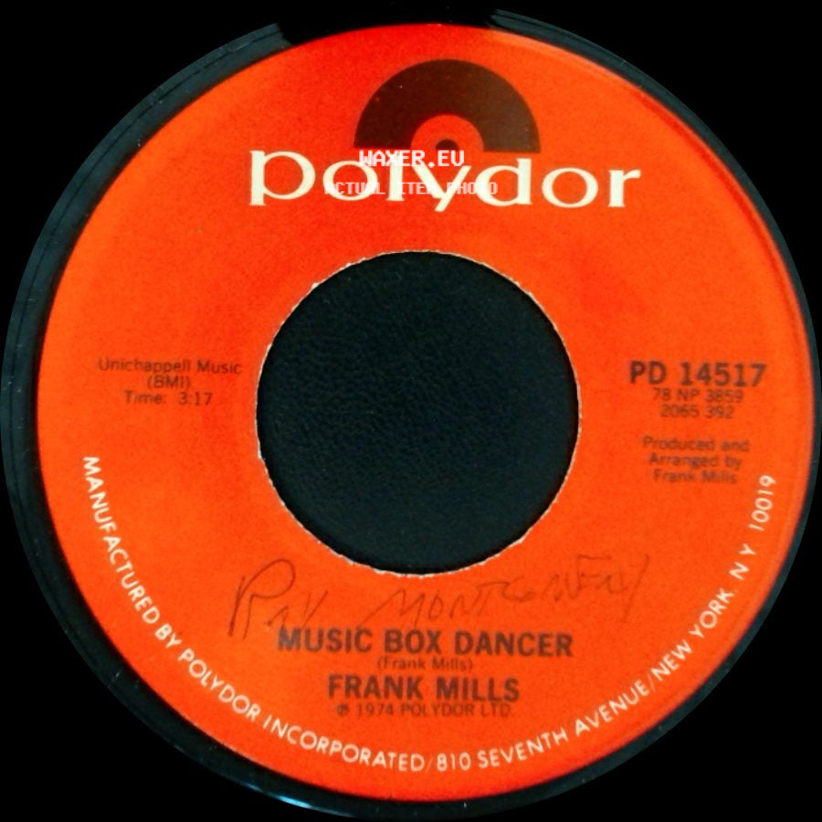 Frank Mills - Music Box Dancer / The Poet And I side A