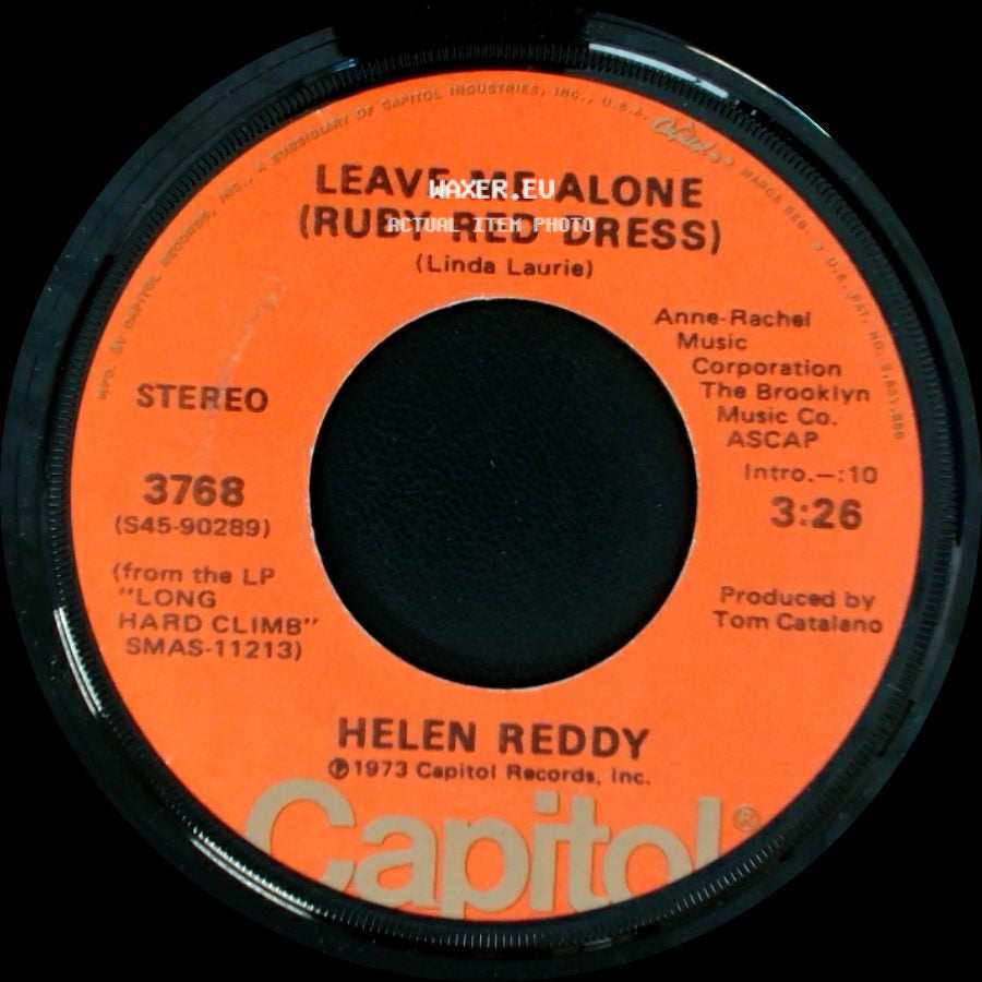 Helen Reddy - The Old Fashioned Way / Leave Me Alone (Ruby Red Dress) side B
