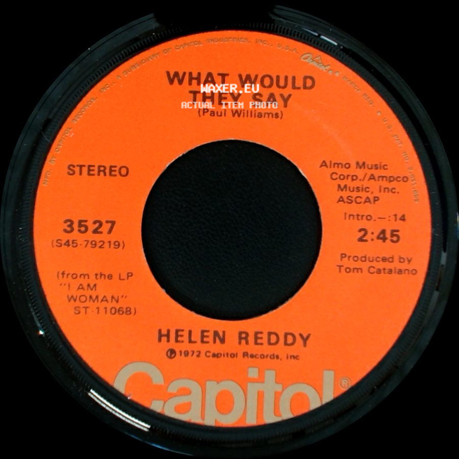 Helen Reddy - What Would They Say / Peaceful side A
