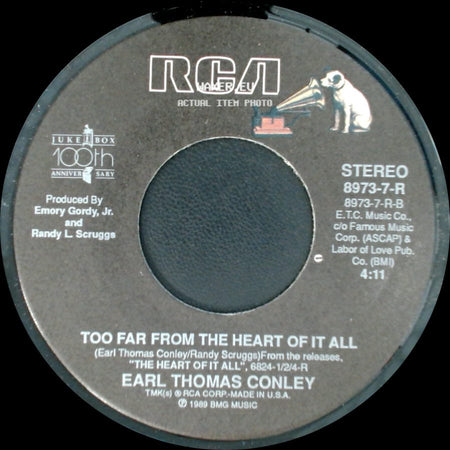 Earl Thomas Conley - Too Far From The Heart Of It All / You Must Not Be Drinking Enough side A
