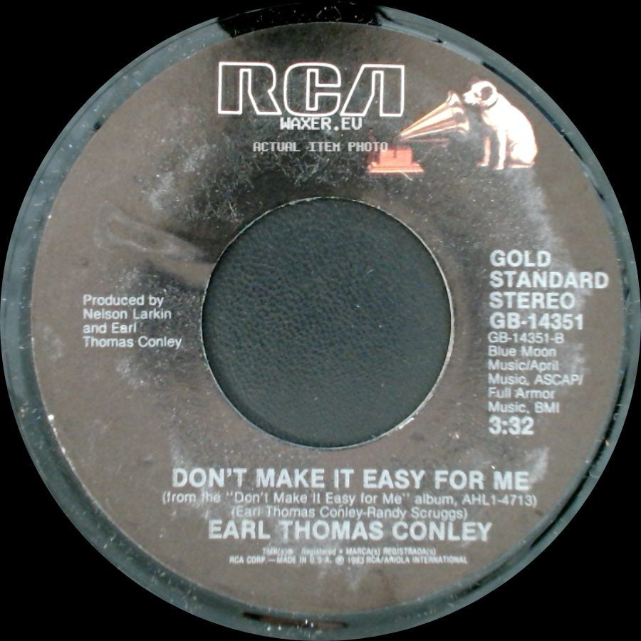 Earl Thomas Conley - Nobody Falls Like A Fool / Don't Make It Easy For Me side B