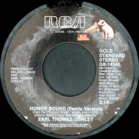 Earl Thomas Conley - Love Don't Care (Whose Heart It Breaks) / Honor Bound (Remix Version) side B