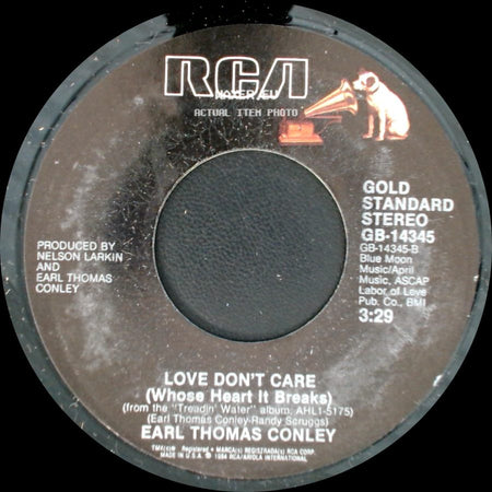 Earl Thomas Conley - Love Don't Care (Whose Heart It Breaks) / Honor Bound (Remix Version) side A