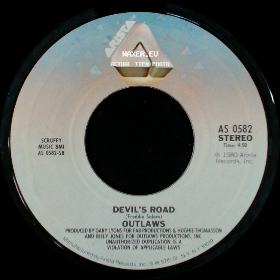 Outlaws - (Ghost) Riders In The Sky / Devil's Road side B