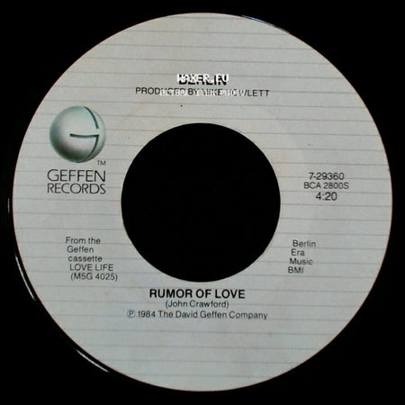 Berlin - Rumor Of Love / No More Words side A