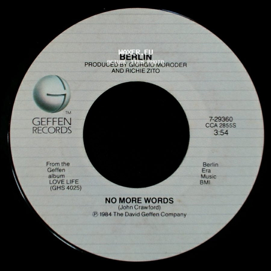 Berlin - Rumor Of Love / No More Words side B