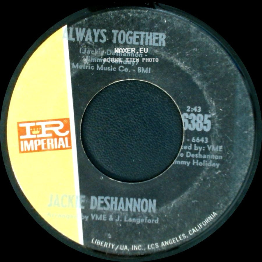 Jackie Deshannon - Always Together / Put A Little Love In Your Heart side A