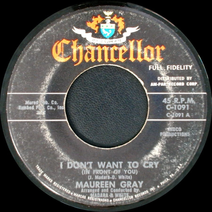 Maureen Gray - Come On And Dance / I Don't Want To Cry (In Front Of You) side B