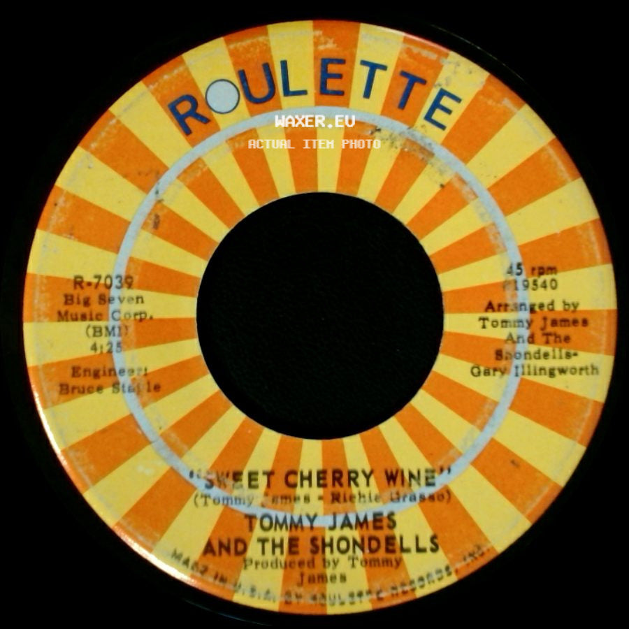 Tommy James And The Shondells - Breakaway / Sweet Cherry Wine side B
