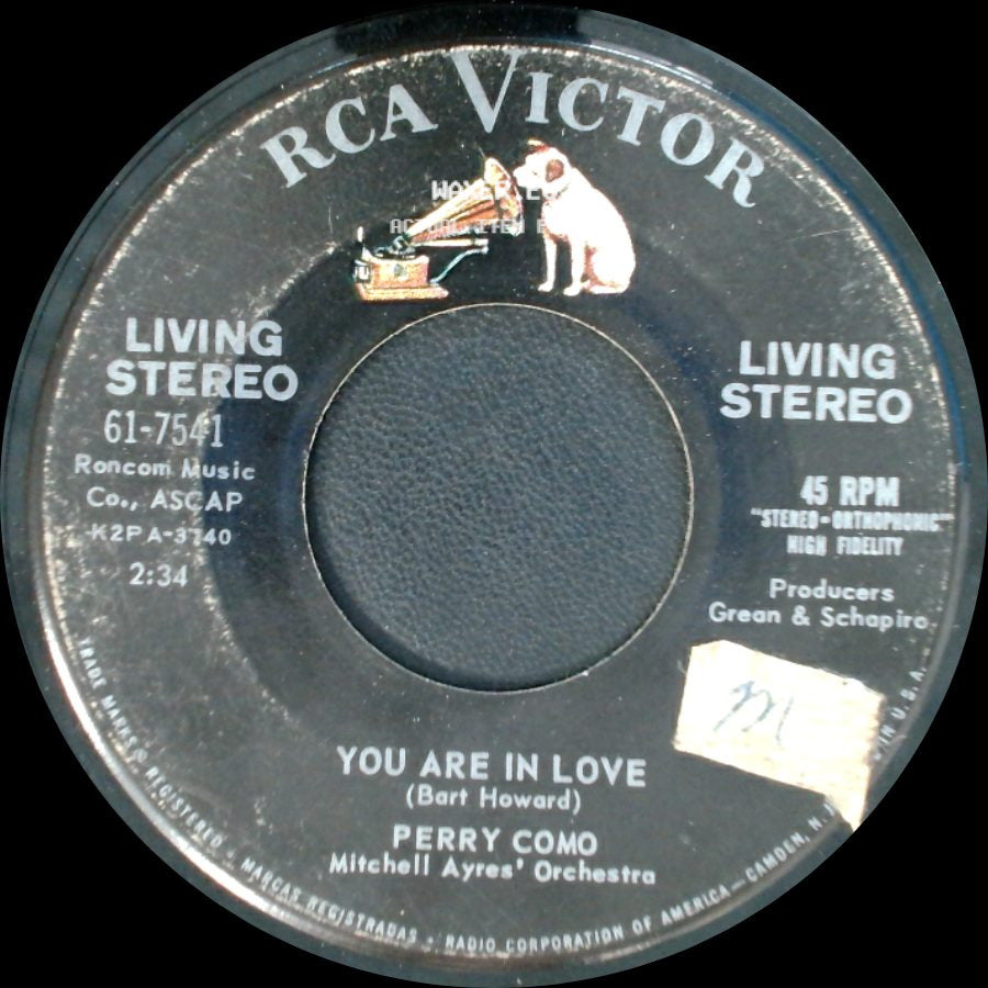 Perry Como - You Are In Love / I Know side A