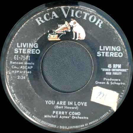 Perry Como - You Are In Love / I Know side A