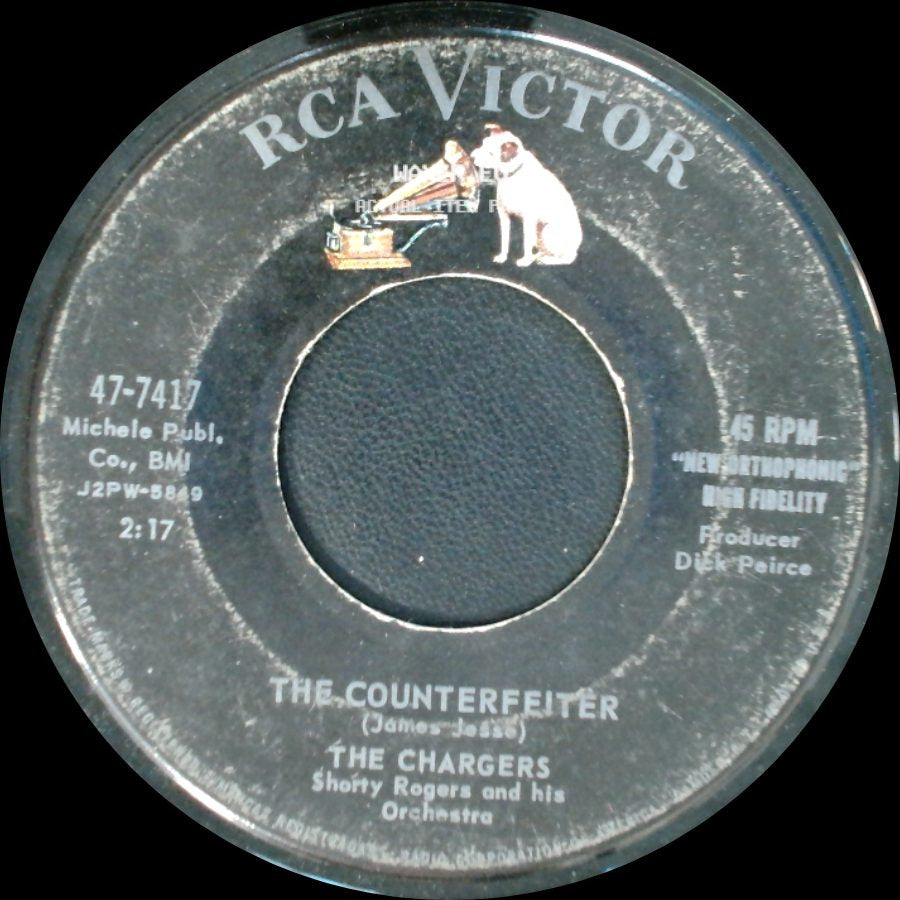 The Chargers Shorty Rogers And His Orchestra / The Chargers - The Counterfeiter / Here In My Heart side A