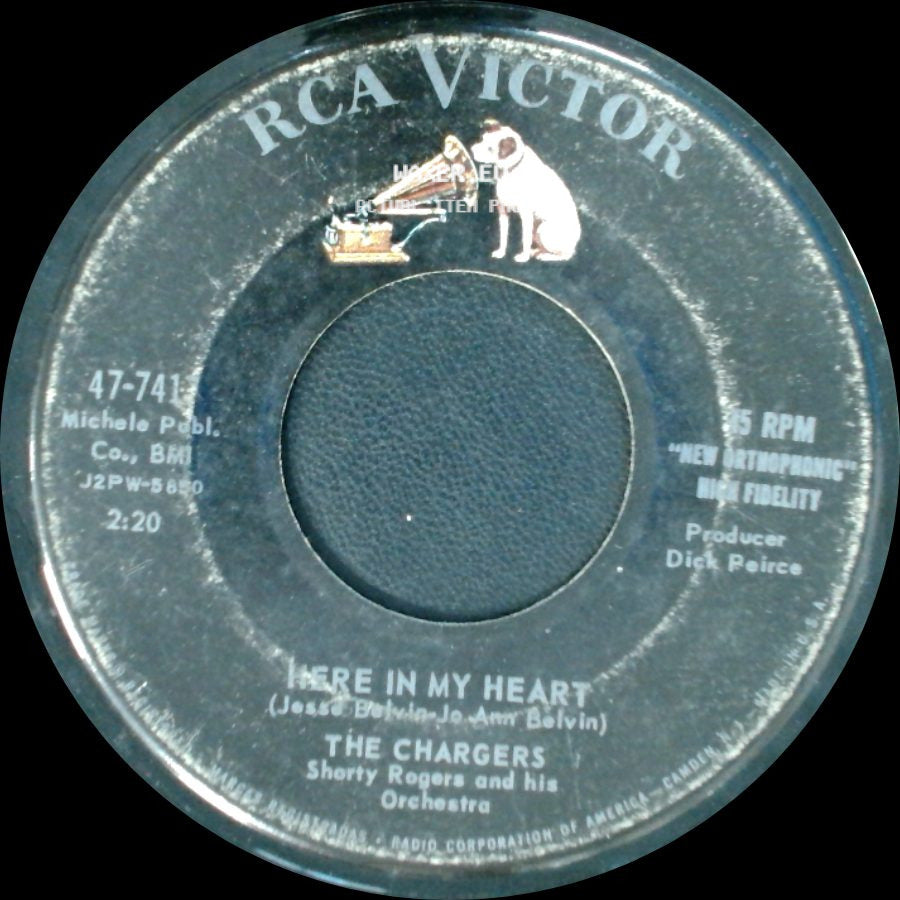 The Chargers Shorty Rogers And His Orchestra / The Chargers - The Counterfeiter / Here In My Heart side B