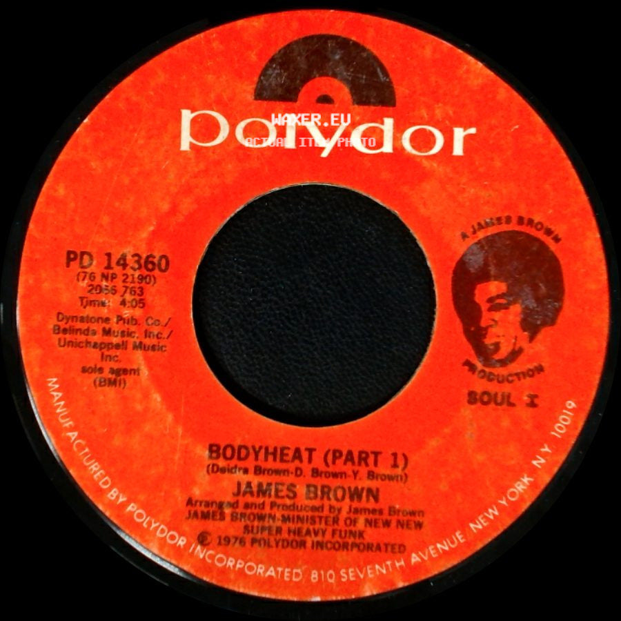 James Brown - Bodyheat (Part 2) / Bodyheat (Part 1) side B