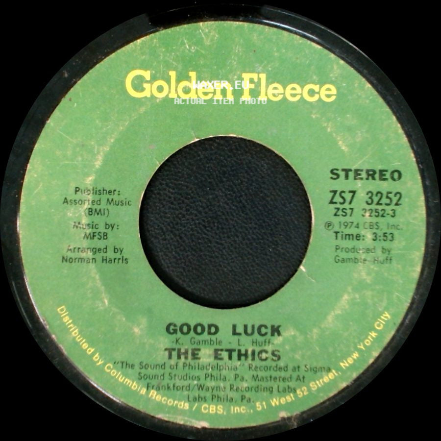 The Ethics - Good Luck / Who In The World side A