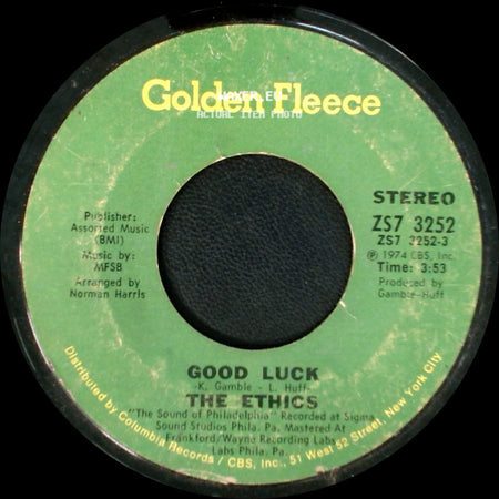 The Ethics - Good Luck / Who In The World side A