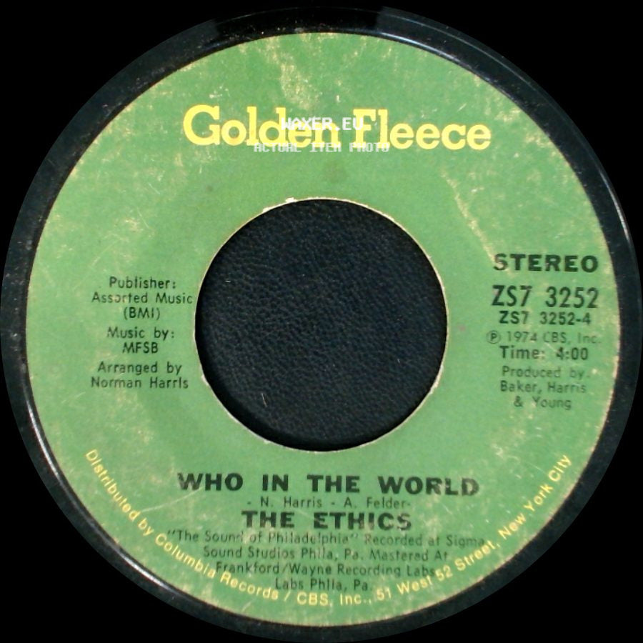 The Ethics - Good Luck / Who In The World side B