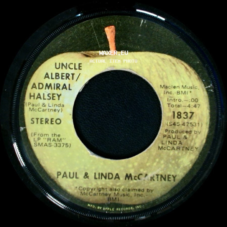 Paul & Linda Mccartney - Uncle Albert / Admiral Halsey / Too Many People side A