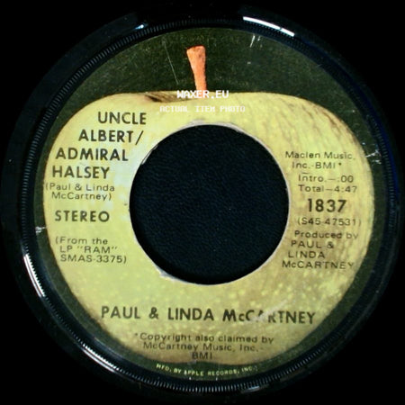 Paul & Linda Mccartney - Uncle Albert / Admiral Halsey / Too Many People side A
