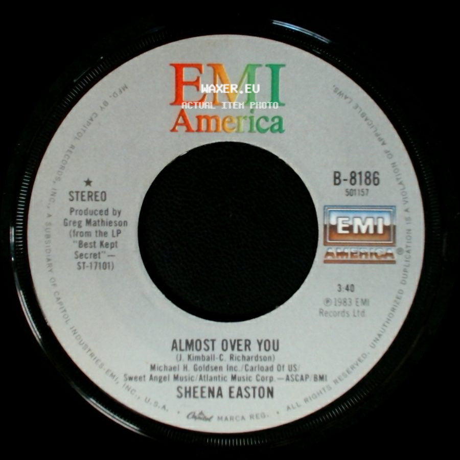 Sheena Easton - I Don't Need Your Word / Almost Over You side B