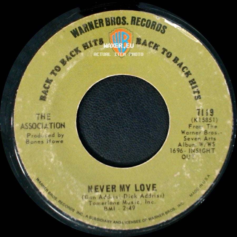 The Association - Windy / Never My Love side B