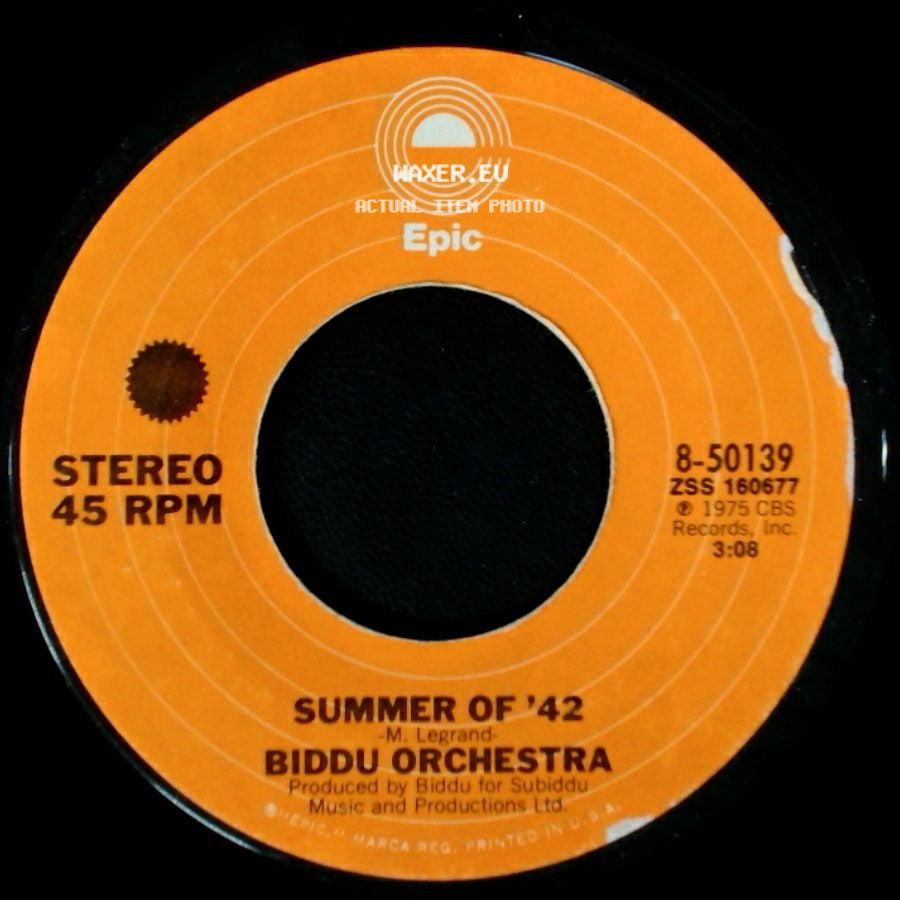 Biddu Orchestra - Summer Of '42 / Northern Dancer side A
