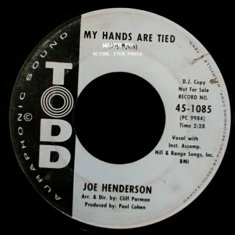 Joe Henderson - Love Me Sweet / My Hands Are Tied side B