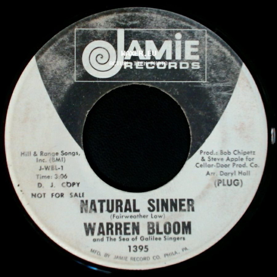 Warren Bloom And The Sea Of Galilee Singers - Rollin' On My Own / Natural Sinner side B
