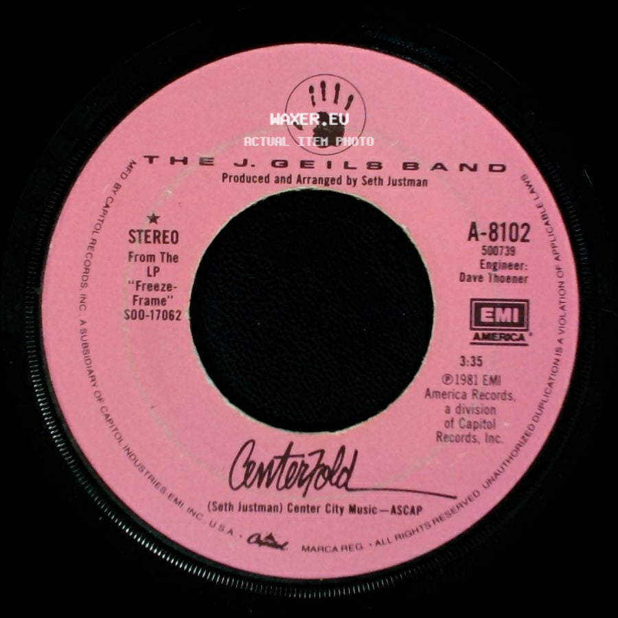 The J. Geils Band - Rage In The Cage / Unknown Title B side B