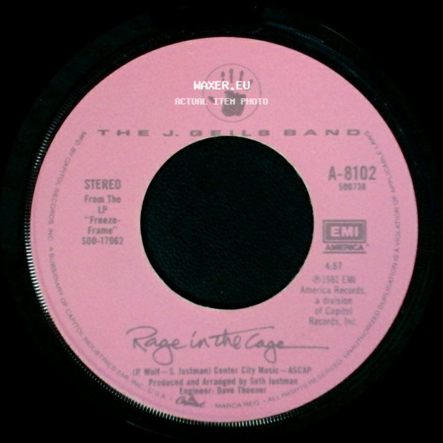 The J. Geils Band - Centerfold / Rage In The Cage side B