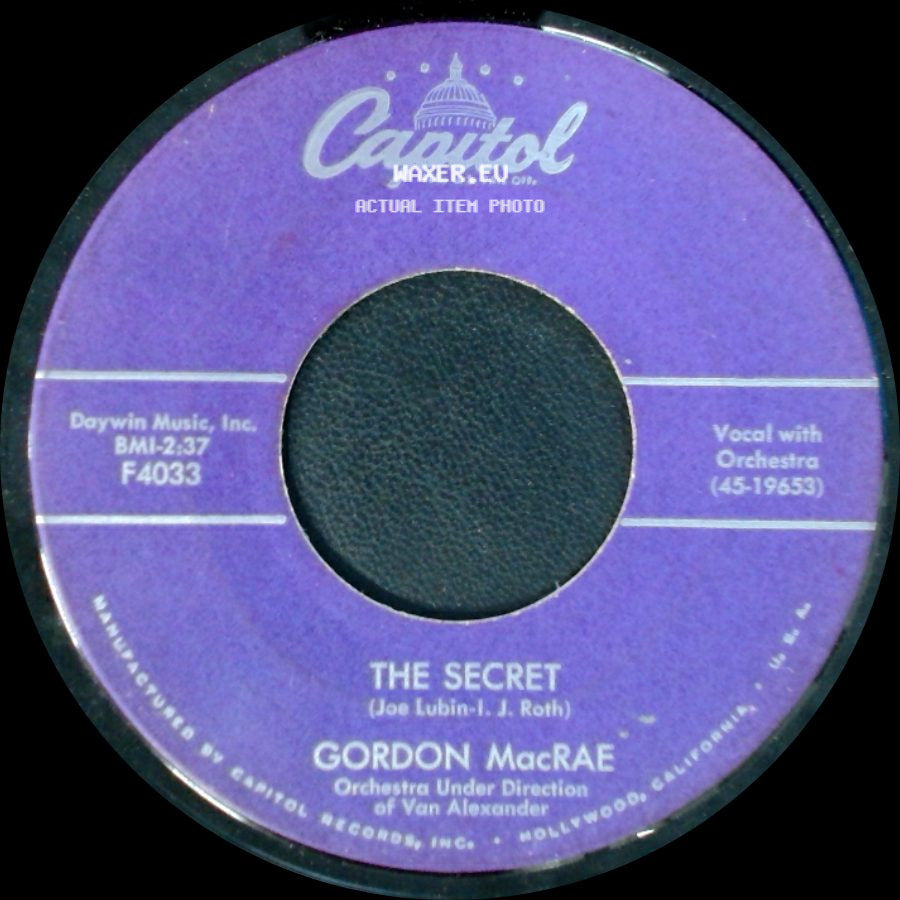 Gordon Macrae - A Man Once Said / The Secret side B