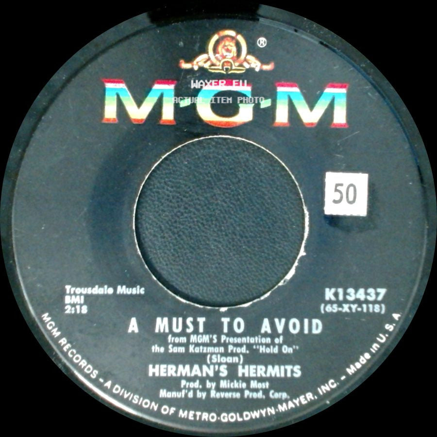 Herman's Hermits - The Man With The Cigar / A Must To Avoid side B