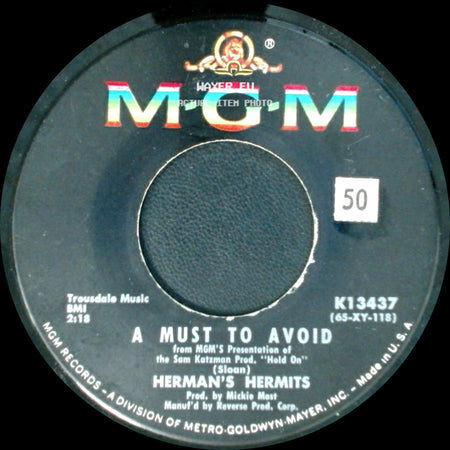 Herman's Hermits - The Man With The Cigar / A Must To Avoid side B