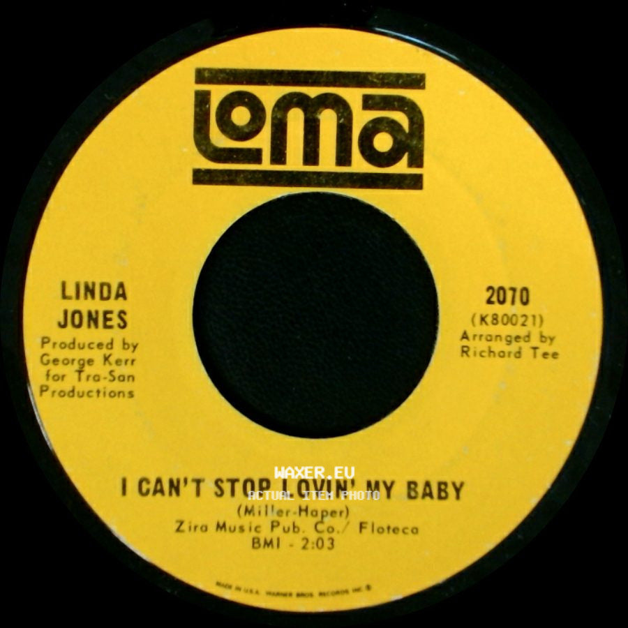 Linda Jones - I Can't Stop Lovin' My Baby / Hypnotized side A