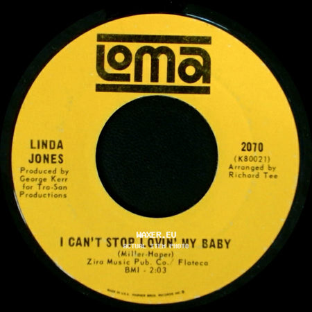 Linda Jones - I Can't Stop Lovin' My Baby / Hypnotized side A