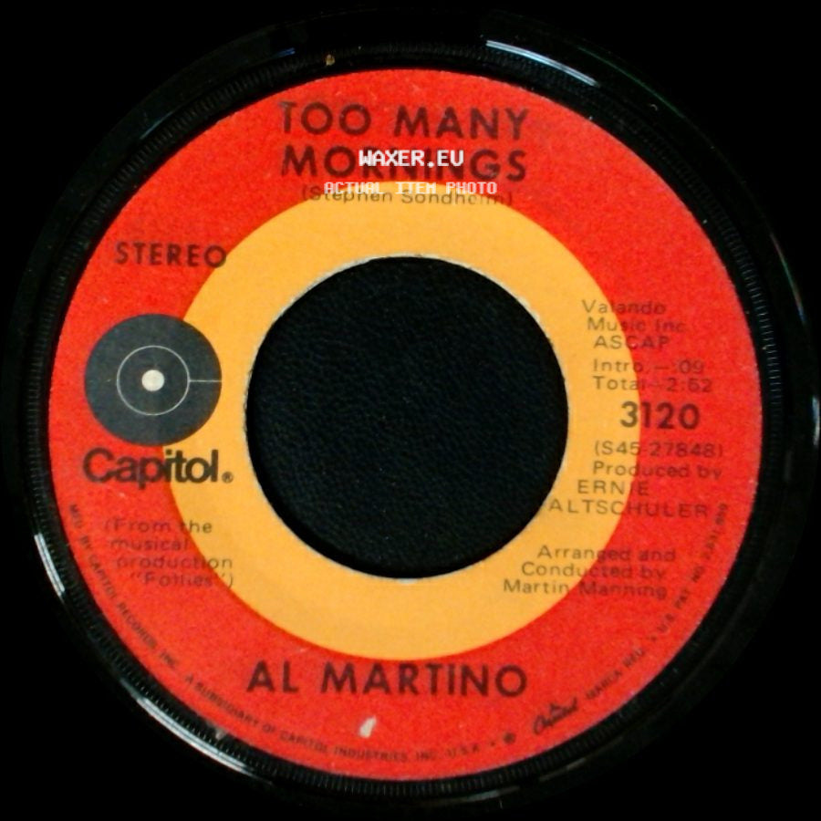Al Martino - Too Many Mornings / Losing My Mind side A