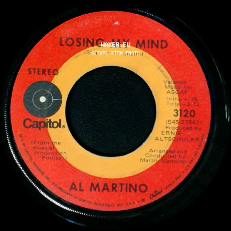 Al Martino - Too Many Mornings / Losing My Mind side B