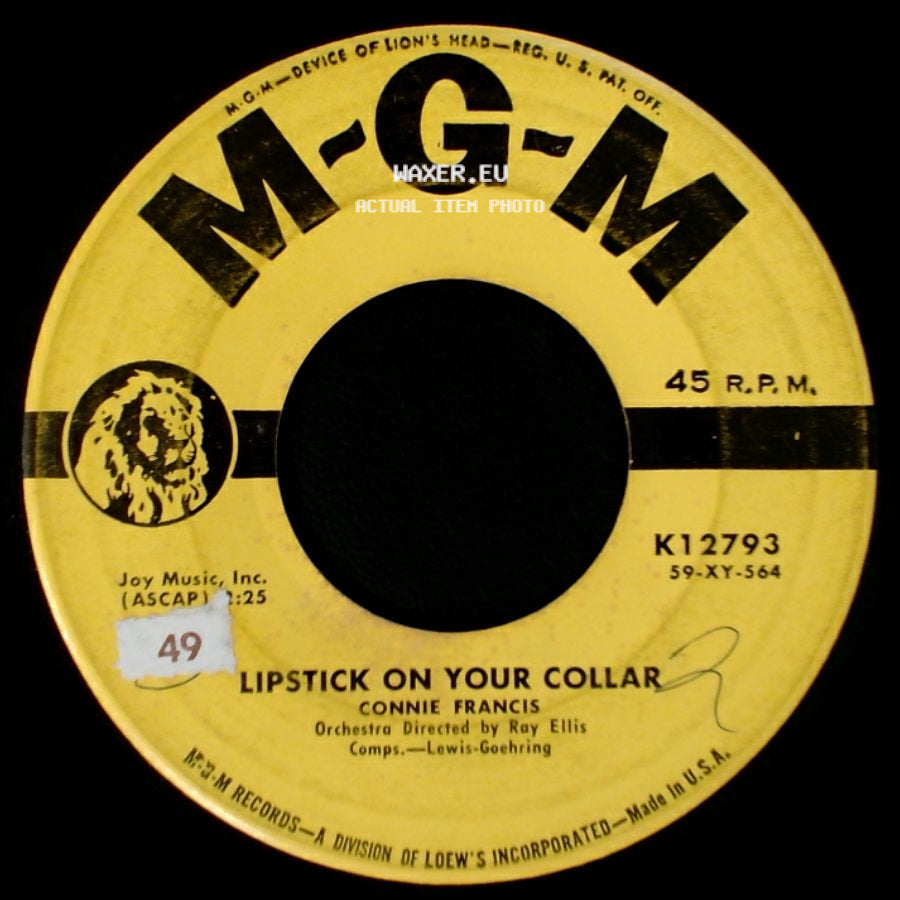 Connie Francis - Frankie / Lipstick On Your Collar side B