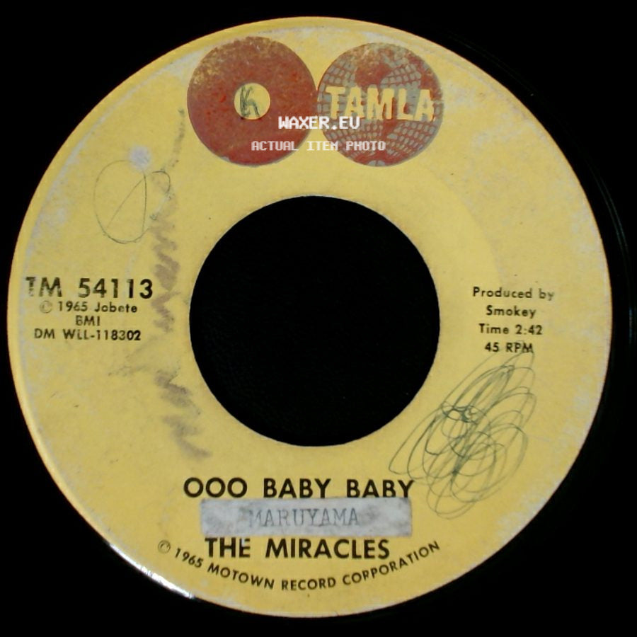 The Miracles - All That's Good / Ooo Baby Baby side B